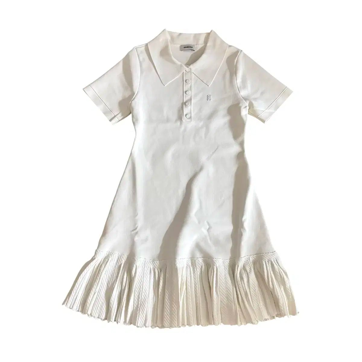 36 SANDRO サンドロ ニット ワンピース アイボリー