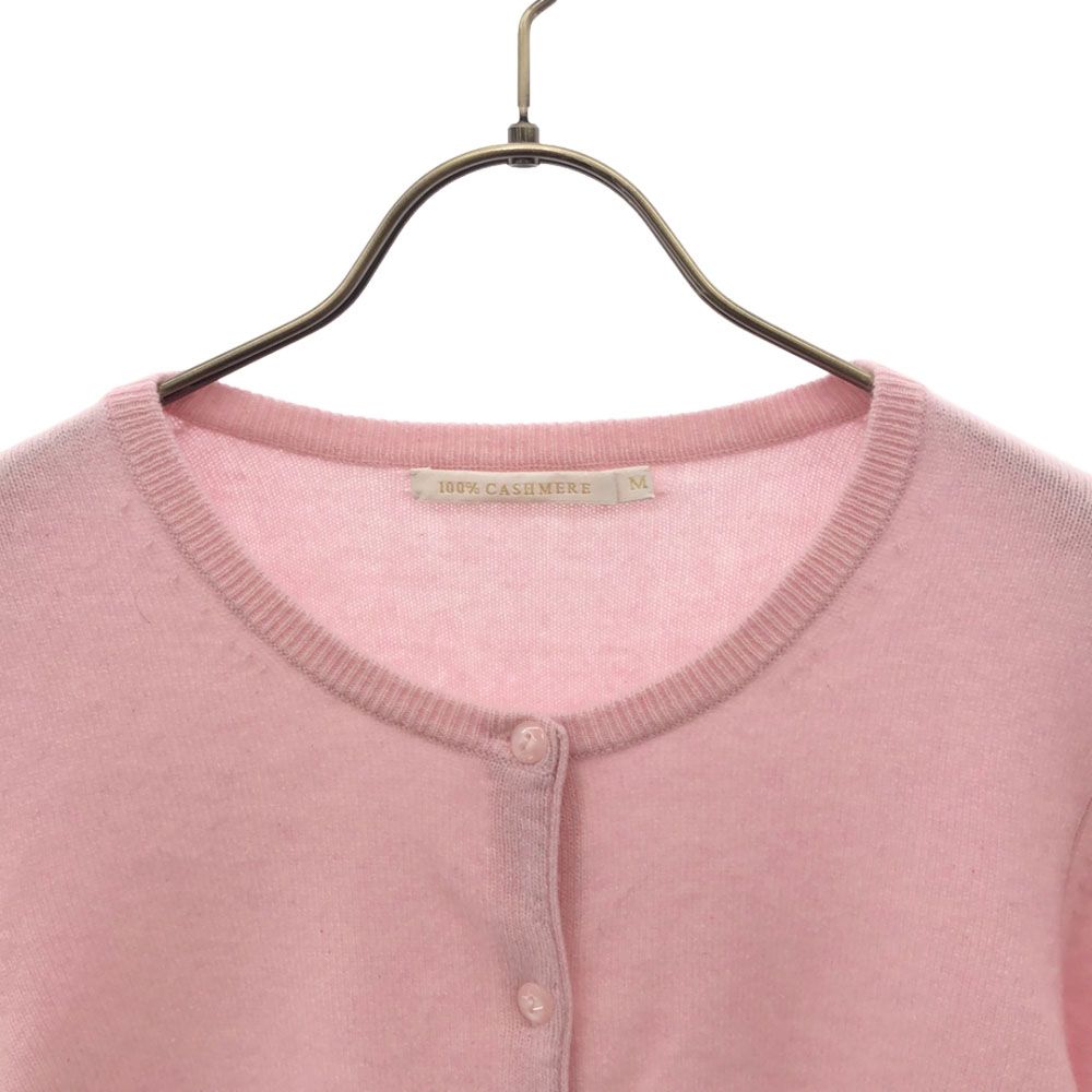 ユニクロ カシミヤ100% 長袖 ニットカーディガン M ピンク UNIQLO