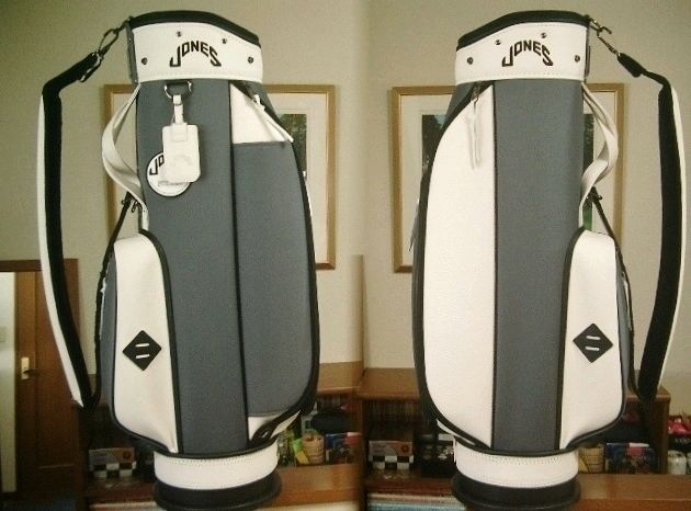 ＪＯＮＥＳ ＧＯＬＦ ジョーンズ ゴルフ ライダー 合繊×合皮素材 グレー白 ゴルフバッグ