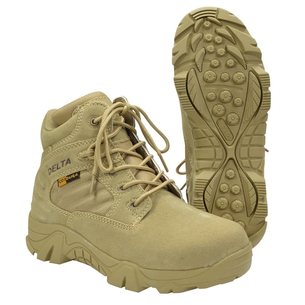 タクティカルブーツ DELTA サイドジッパー付き ミドルカット [ 25cm / タン ]