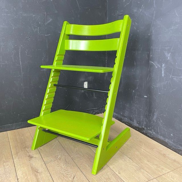 ストッケ トリップトラップ 子供椅子 【中古】STOKKE Tripp Trapp グリーン系 北欧 ノルウェー 家具 高さ調整可能/69109