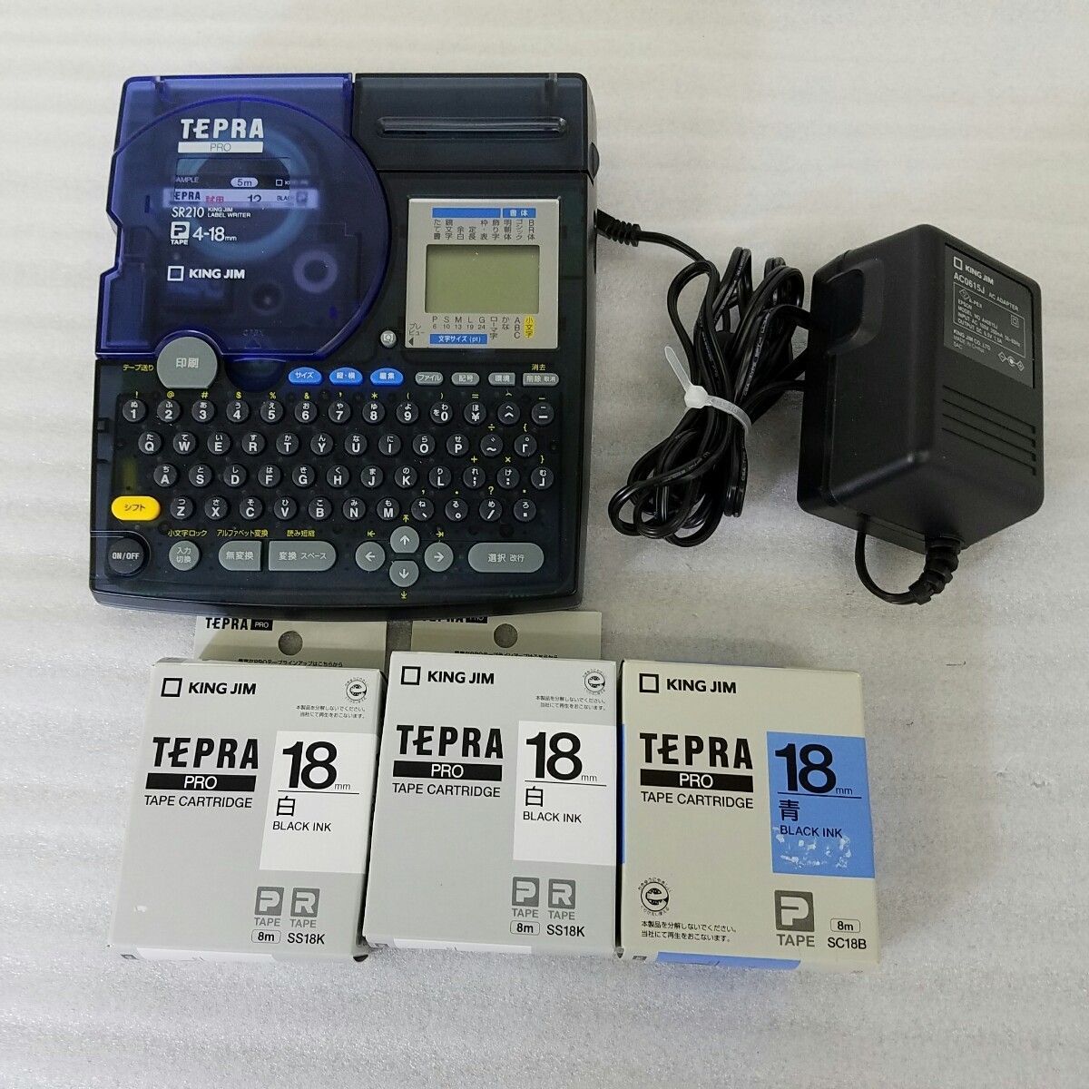 テプラKING JIM SR210 ラベルライター テープ10本つき テプラKING JIM SR210 ラベルライター テープ10本つき
