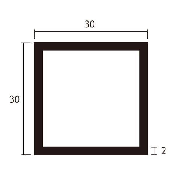  14営業日以内発送 ハイロジック 3100612 アルミ角パイプ 1 m 2 0 x 30 mm ブロンズ 4入 販売不可 釘 金物 部品