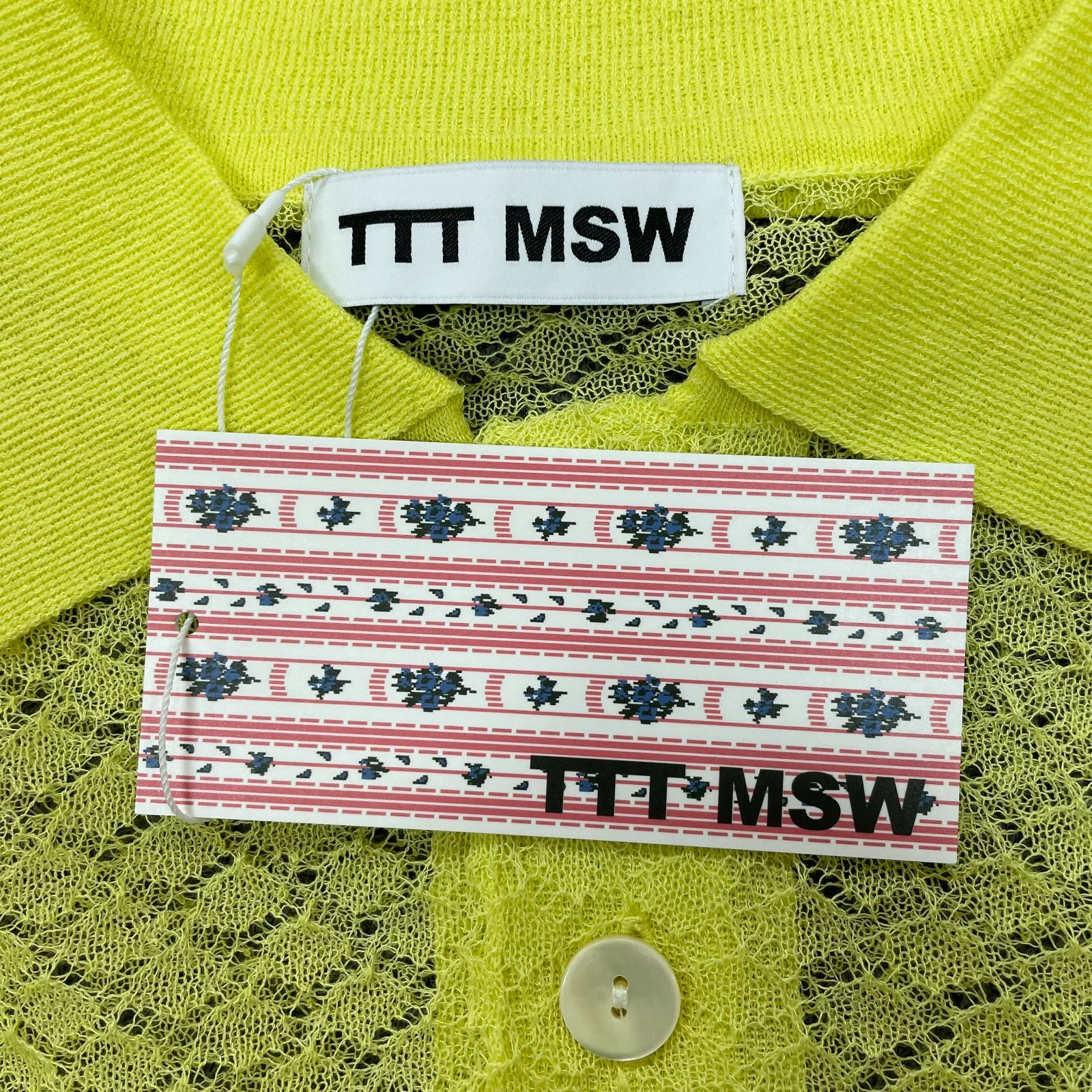 定価26400円 未使用 TTT_MSW 22SS See-Through Knit Cardigan