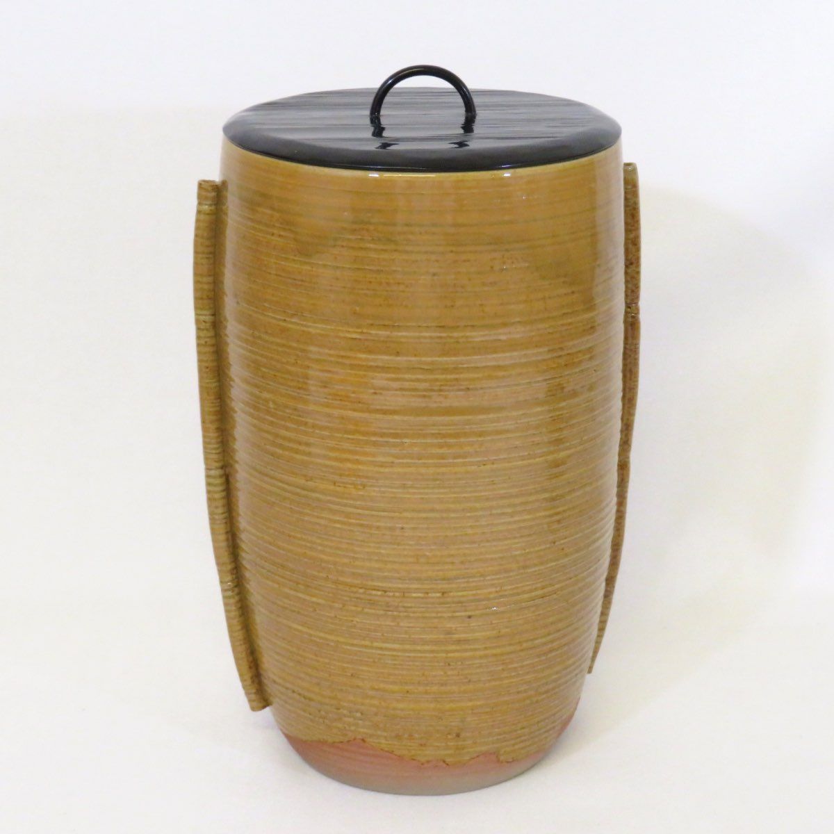 茶道具 味楽作高取水指 久田宗匠書付 尋牛斎宗匠書付】十