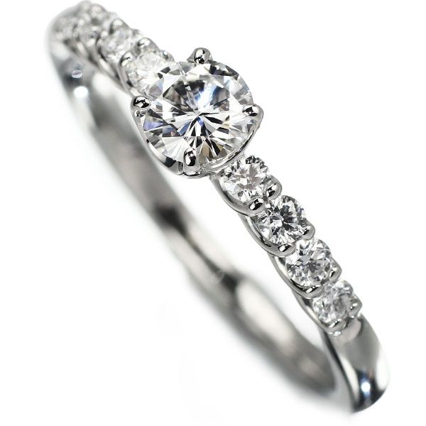 カナディアンダイヤモンド Pt950 ダイヤモンド リング 0.508ct E