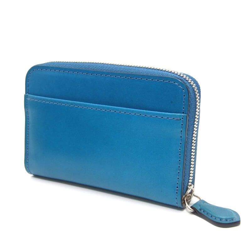 ♥ Flathority フラソリティ 小銭入れ FM711 水染 オイルコードバン ミニ財布 コインケース 日本製 ブルー 28011131