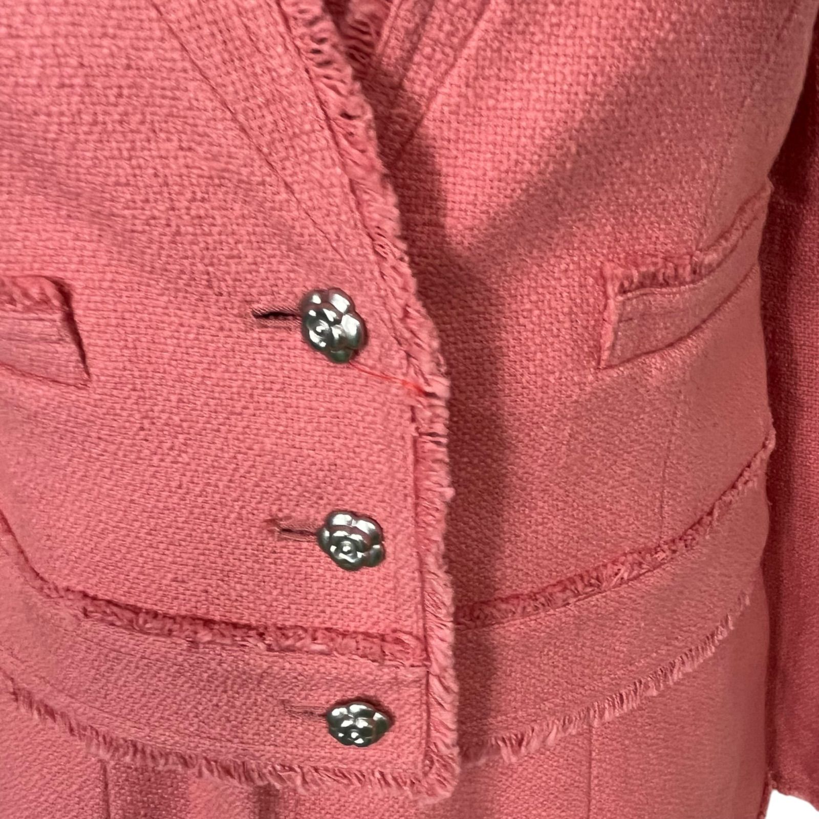 美品 ルネ Rene ツイード ピンク セットアップ スーツ