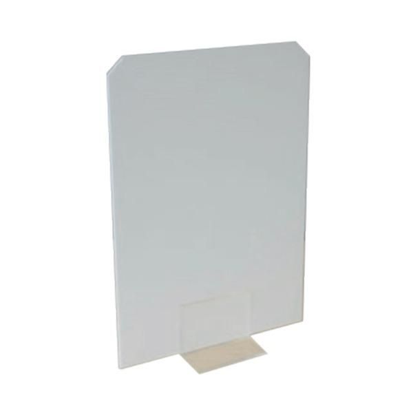 〔飛沫防止〕 折りたたみ卓上パーテーション/衝立 〔40型〕 W400×H570mm パネルスタンド付 抗菌剤配合 アルコール除菌可 日本製〔代引不可〕