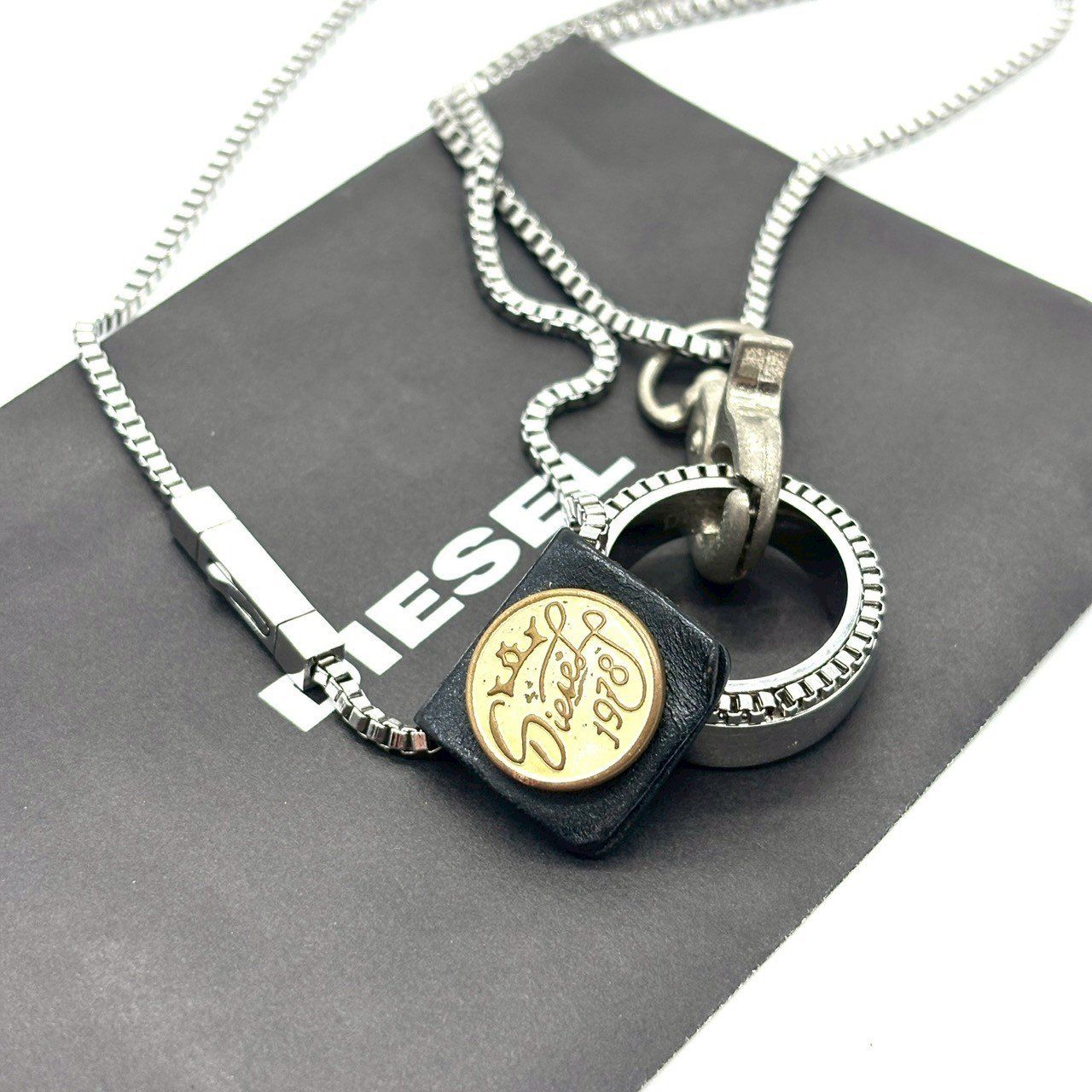 DIESEL シルバー チェーンネックレス リングモチーフ 楽天市場】DIESEL ネックレス ディーゼル 【人気モデル】メンズ