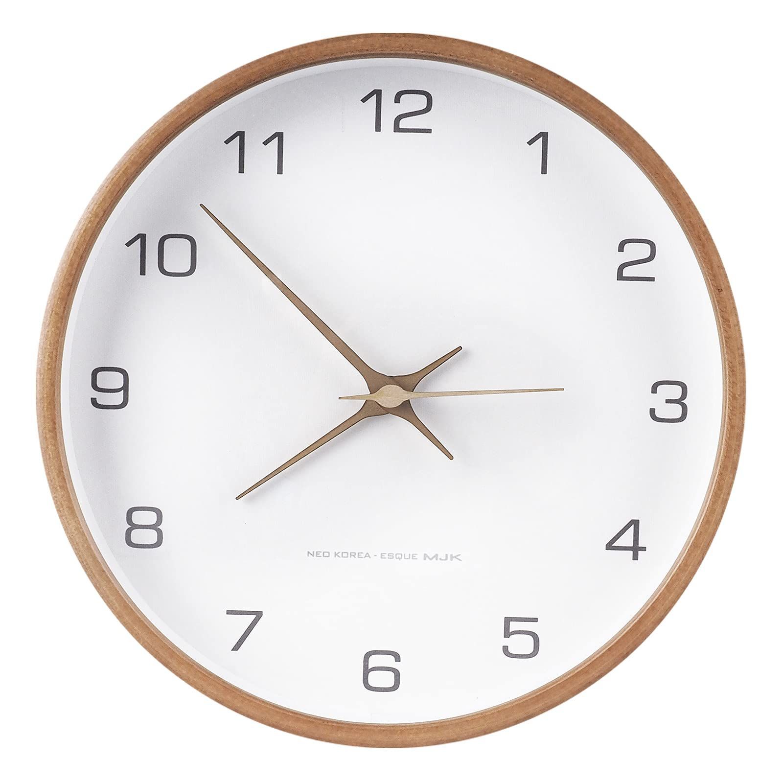 白 25cm IFEND 掛け時計 おしゃれ 壁掛け時計 静音 非電波 連続秒針 25cm インテリア 北欧 電池1本付き フック付き 白 25cm