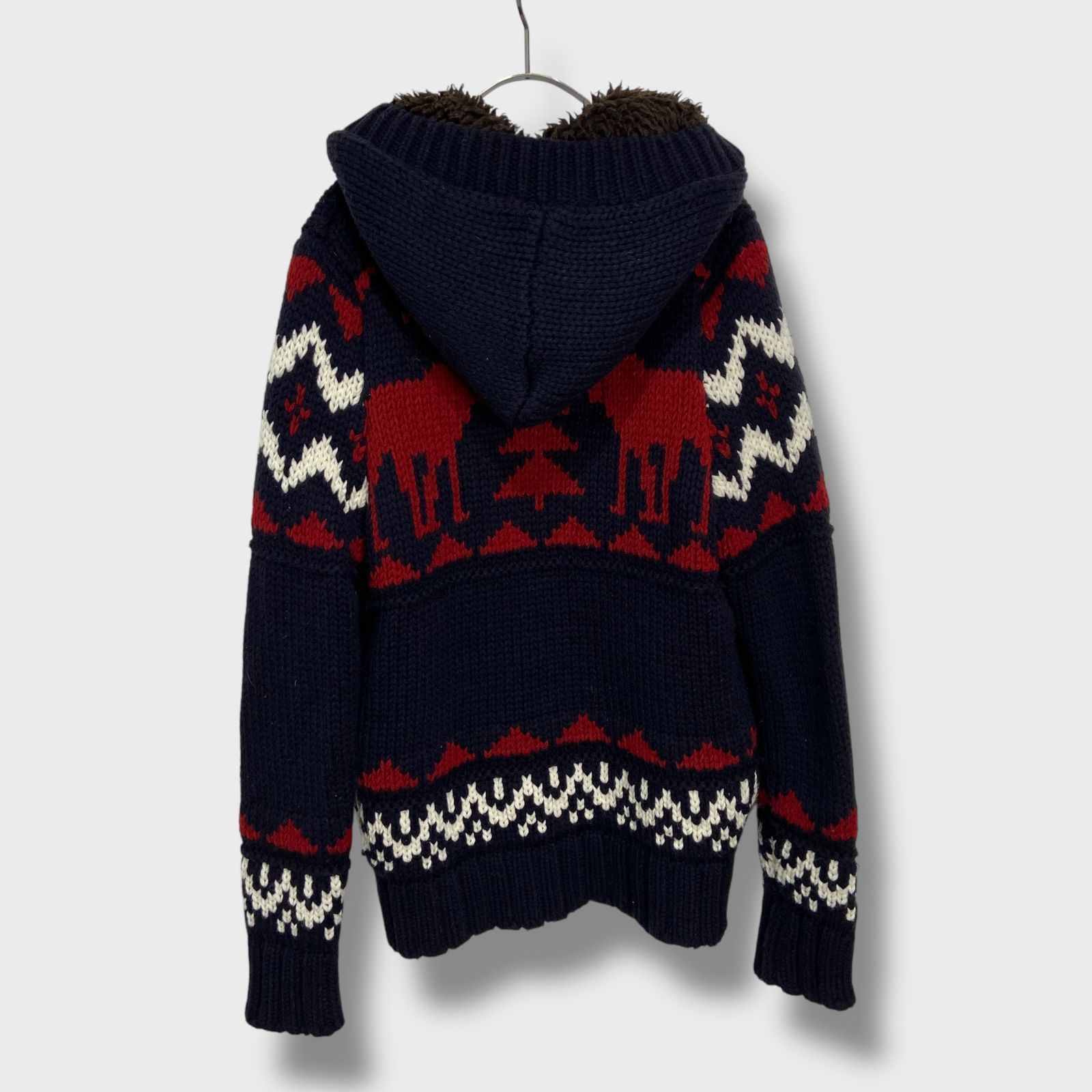 ☆Abercrombie＆Fitch☆アバクロ☆カウチンニットパーカー☆フードボア 