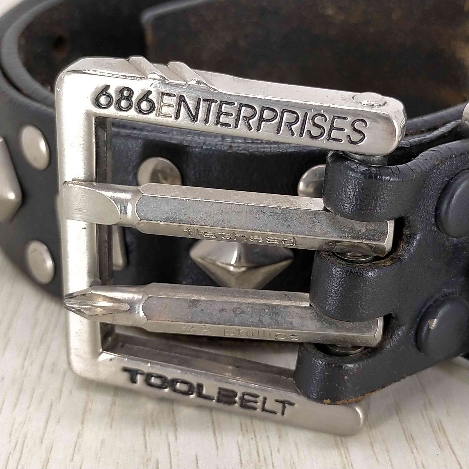 ユーズドフルギ USED古着 686 Enterprises スタッズレザーベルト