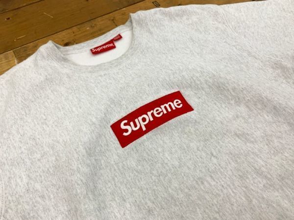 T28☆Supreme/シュプリーム 18AW BOX LOGO CREWNECK AshGrey ボックス