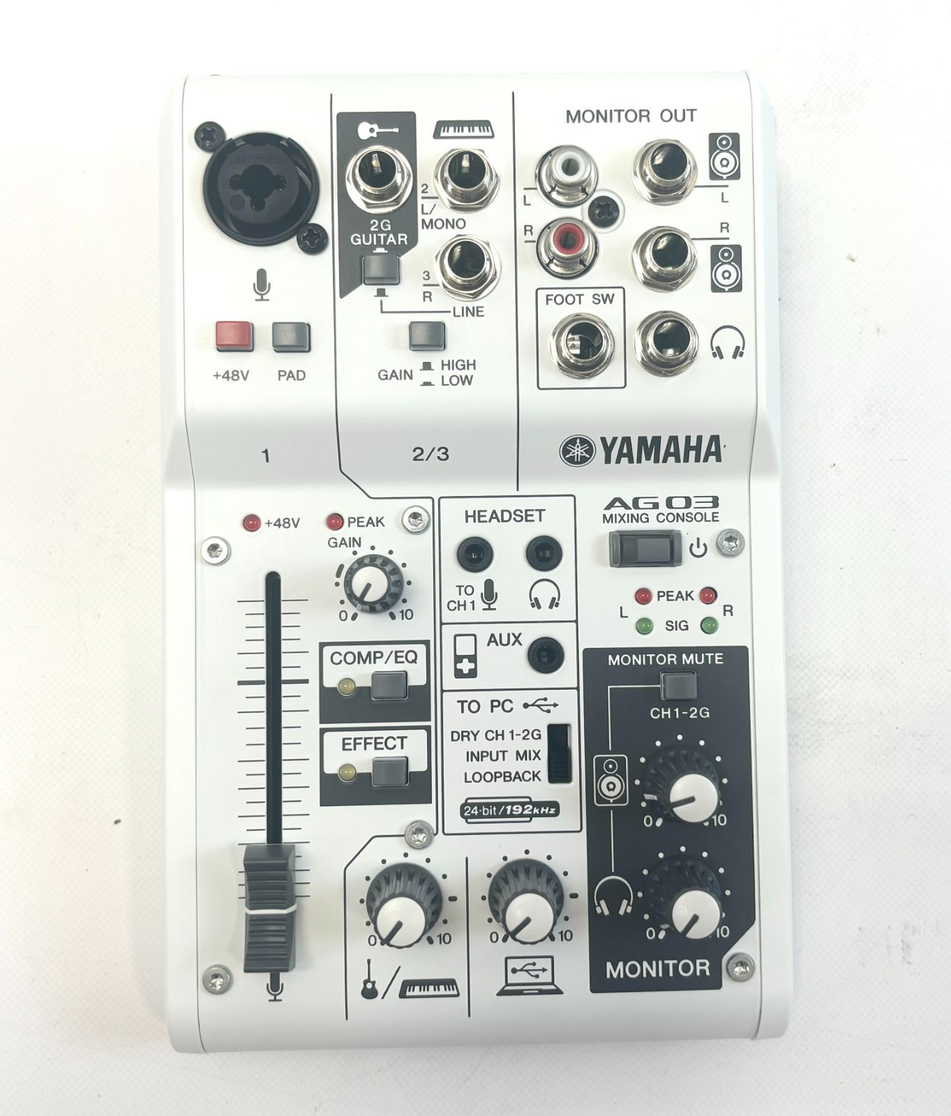 YAMAHA ヤマハ AG03 ストリーミングミキサー オーディオインターフェイス