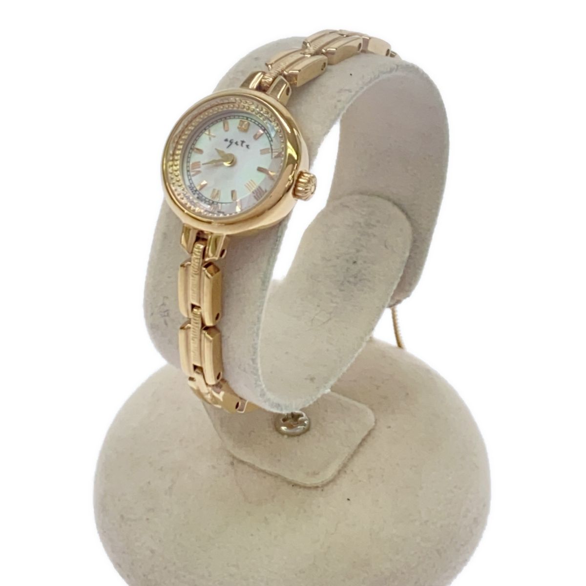 agete ソーラー 金 ゴールド ラウンド 腕時計 レディース agete アガット ソーラーウォッチ ラウンドフォルム・クォーツ