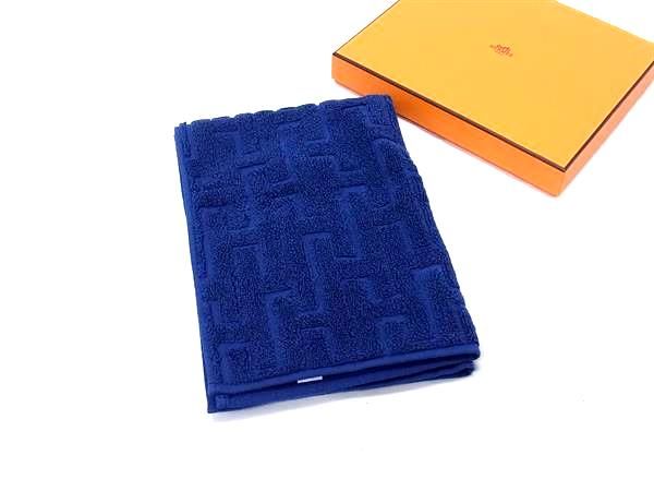 エルメスタオルブルー □新品□未使用□ HERMES エルメス ステアーズ コットン100