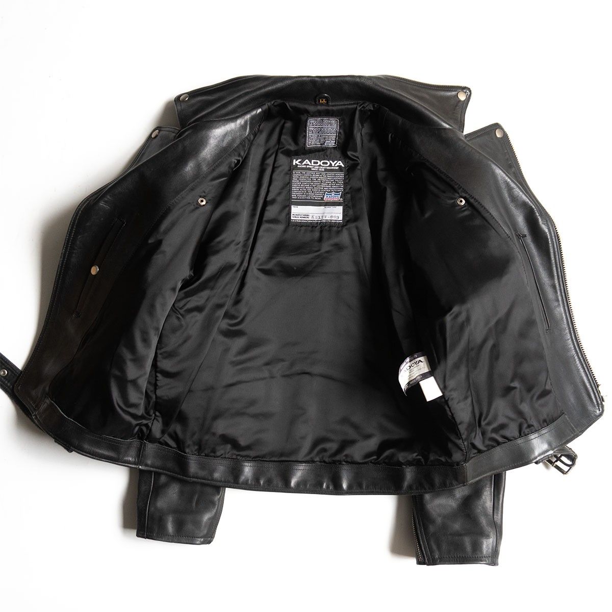 美品/ビッグサイズ】KADOYA【ダブルライダースジャケット】LL レザー