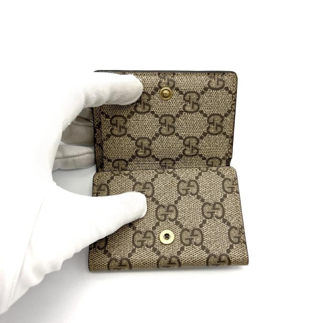 未使用級◆バレンシアガ グッチ 三つ折り財布 エブリデイ GGスプリーム 未使用級◇バレンシアガ グッチ 三つ折り財布 エブリデイ GGスプリーム