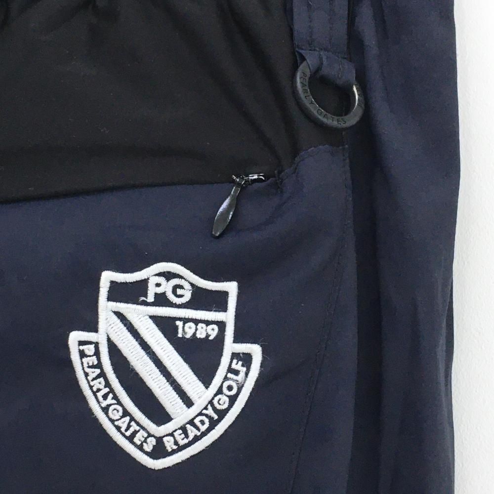 パーリーゲイツ パンツ ネイビー×ダークネイビー 地模様 ギザギザ