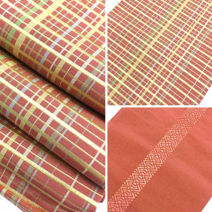 とくさや 本場筑前 博多織 紋小袋帯 半幅帯 半巾帯 紋小巾袋帯