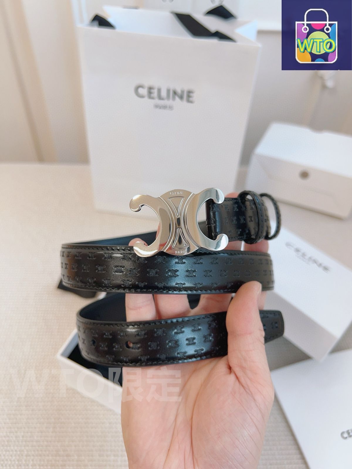 今日特価】CELINE オリジナルレザーベルト - メルカリ