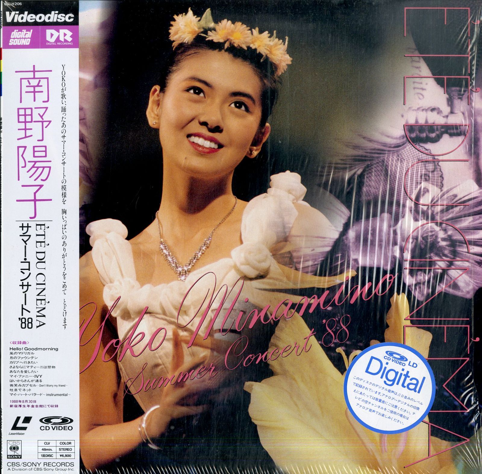 LD1枚 / 南野陽子 / Ete Du Cinema Summer Concert 88 (1988年・68LH-206) / B00180332  - メルカリ
