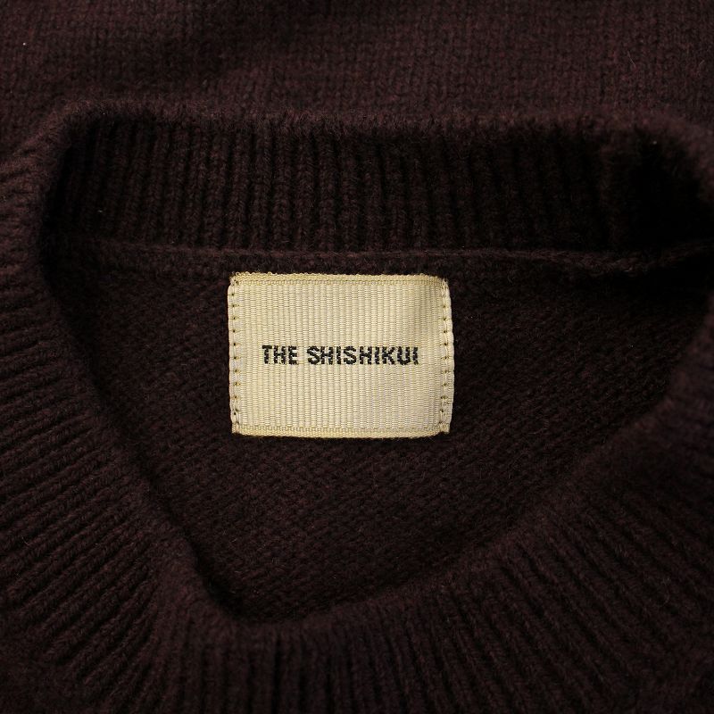 シシクイ THE SHISHIKUI ニットベスト クルーネック 無地 ウール