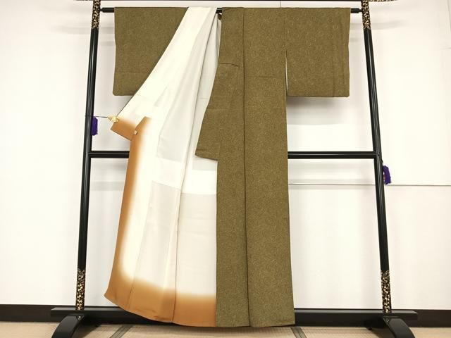 平和屋着物○重要無形文化財・伊勢手彫型本染・細合俊男 江戸小紋 菊  