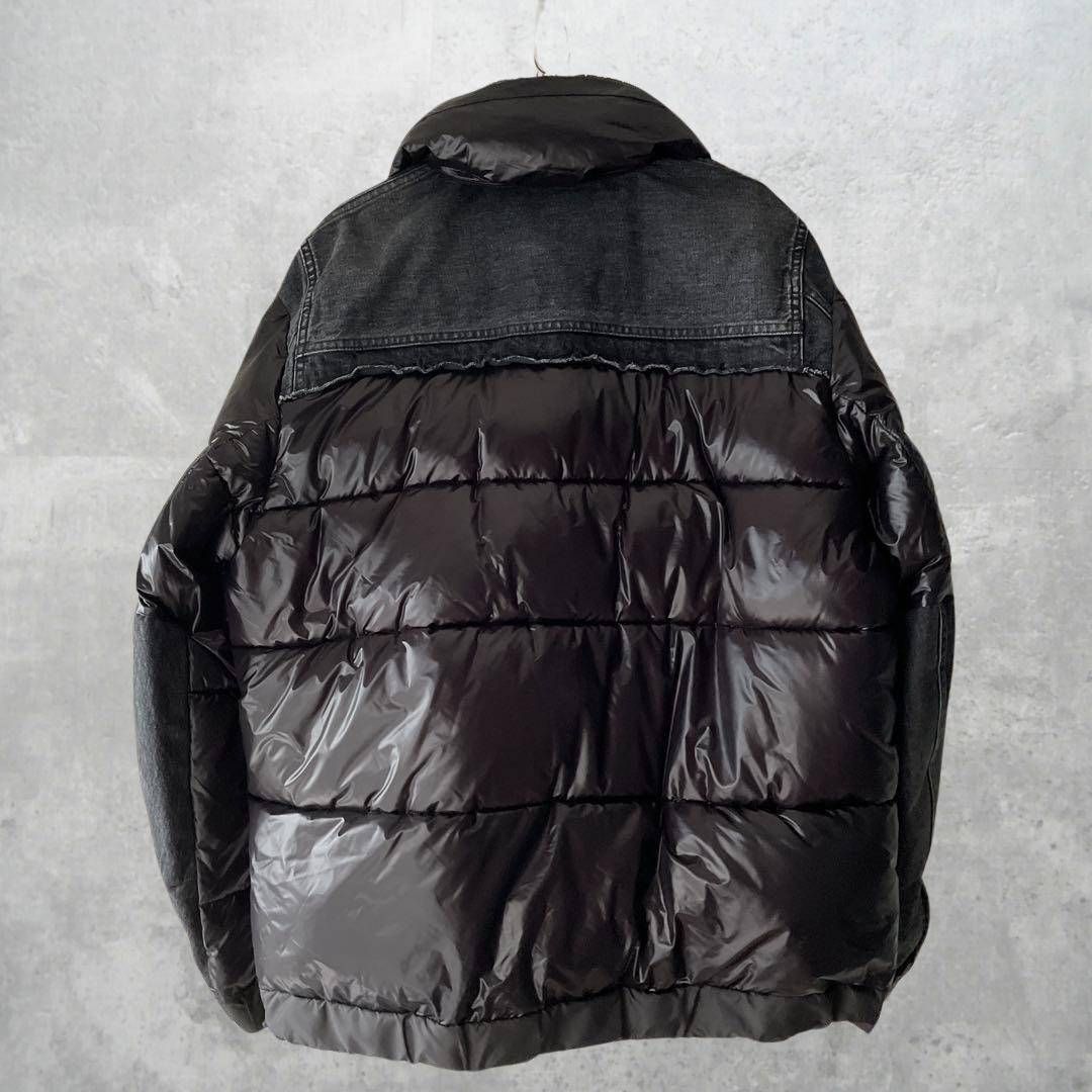 K sacai サカイ デニム ジャケット コート アウター 中綿 黒 ブラック BLACK クロ くろ men s メンズ 長袖 GULLKHAN_COM