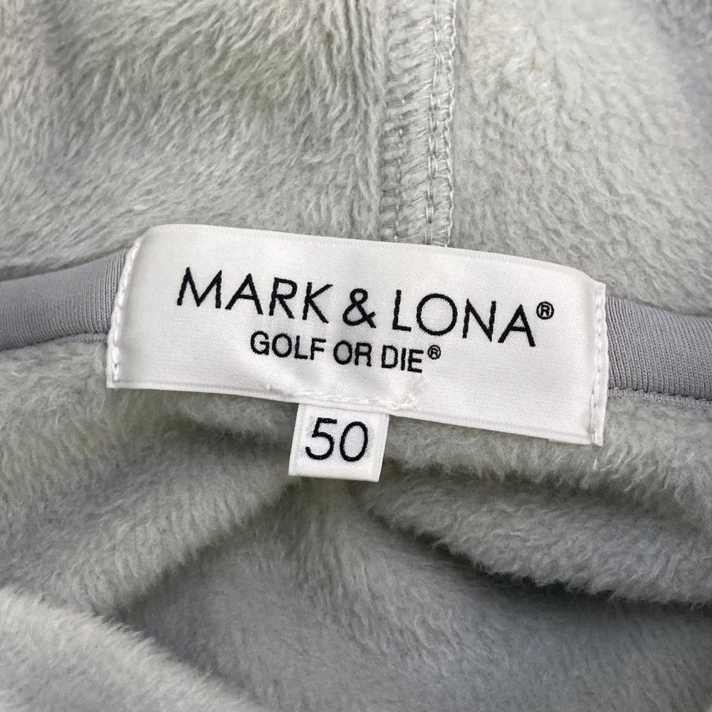 サイズ：50 MARK&amp;LONA マークアンドロナ 2023年モデル フリース切替 スウェットパーカー  グレー系 [240101463029] ゴルフウェア メンズ ストスト サイズ：50 MARK&LONA マークアンドロナ 2023年モデル フリース