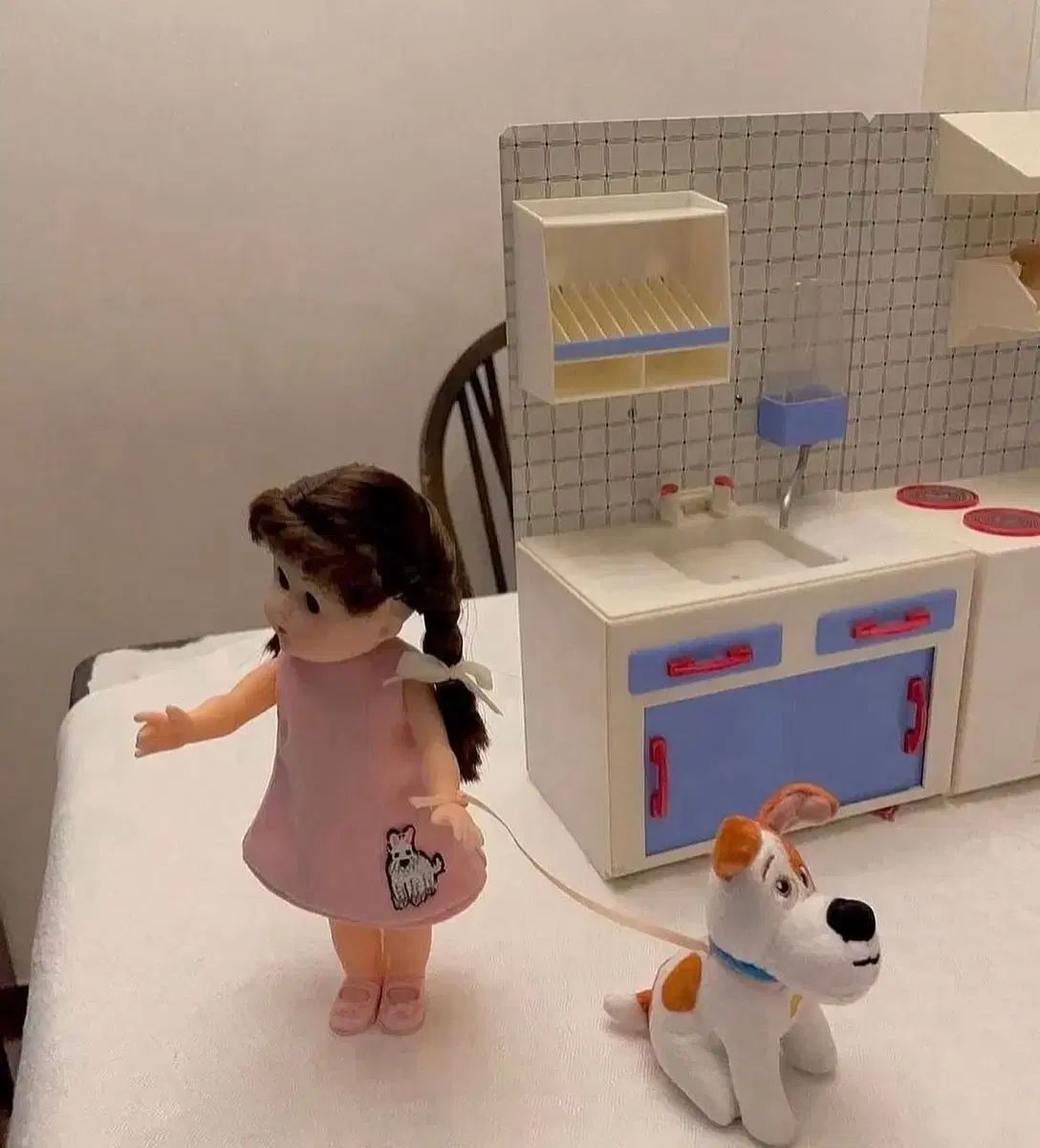 1970s/可愛いBBIBBIヘア ヴィンテージ人形 犬とSET セット