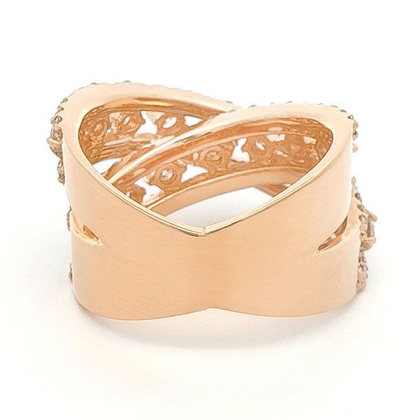 送料無料・返品可♪ポンテヴェキオ ダイヤ1.87ct クロス リング K18PG  