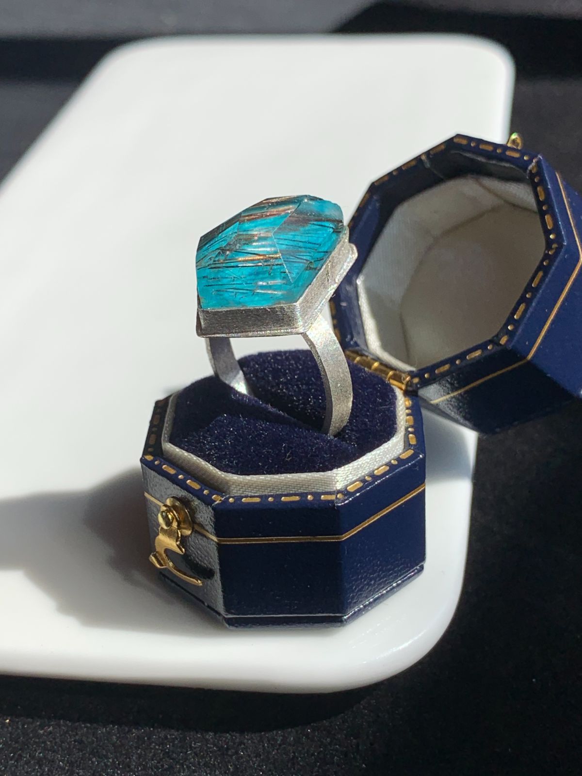 イエーロージェード×ルチルクォーツ ダブレットストーンリング シルバー 28 イエーロージェード×ルチルクォーツ ダブレットストーンリング