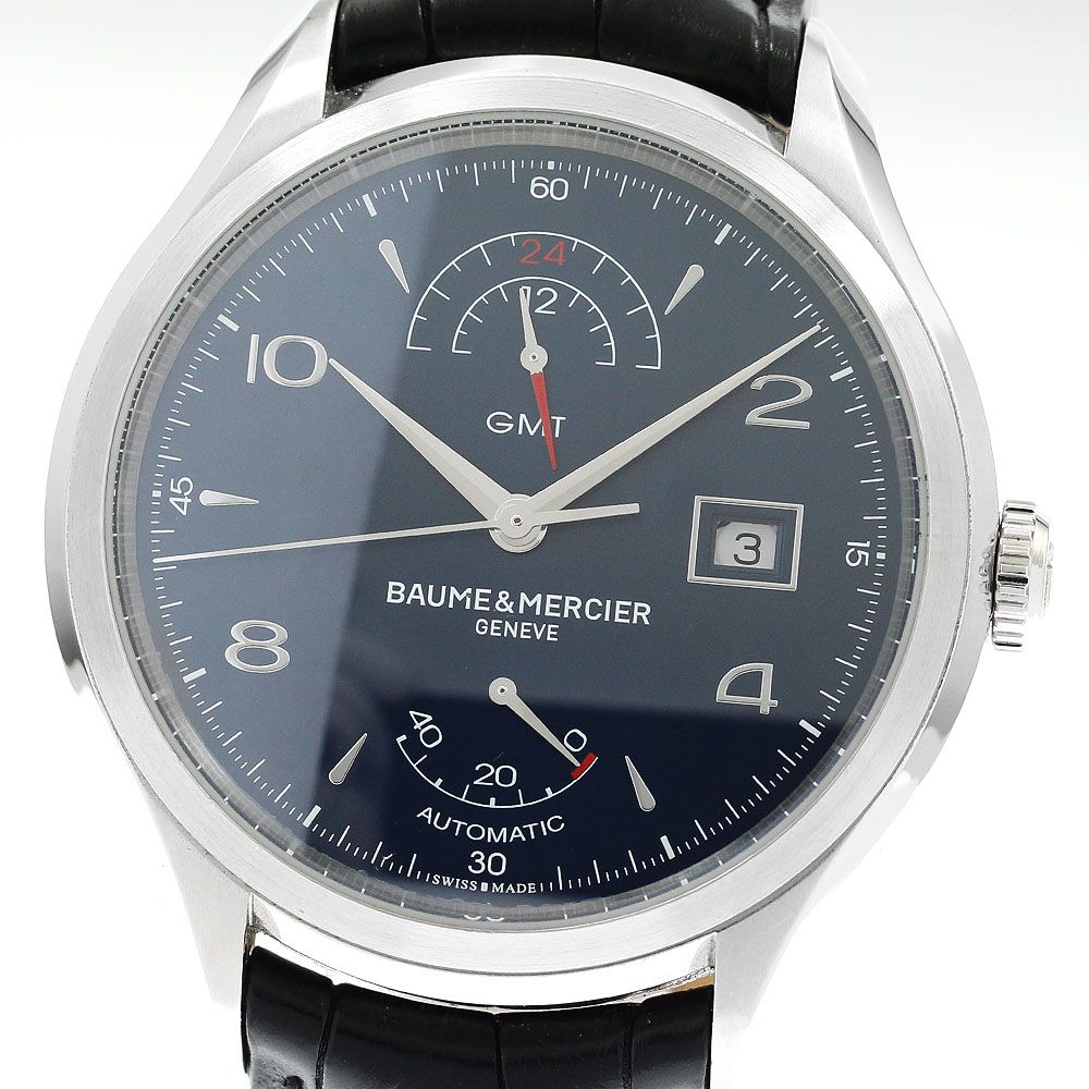 ボーム＆メルシェ Baume - Mercier M0A10422 クリフトン GMT デイト パワーリザーブ 自動巻き メンズ_909630