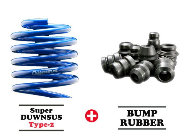 [エスペリア]ZRE144 カローラアクシオ(4WD 1.8L_H18/10～H24/5)用スーパーダウンサス Type-2＆バンプラバー[車検対応]