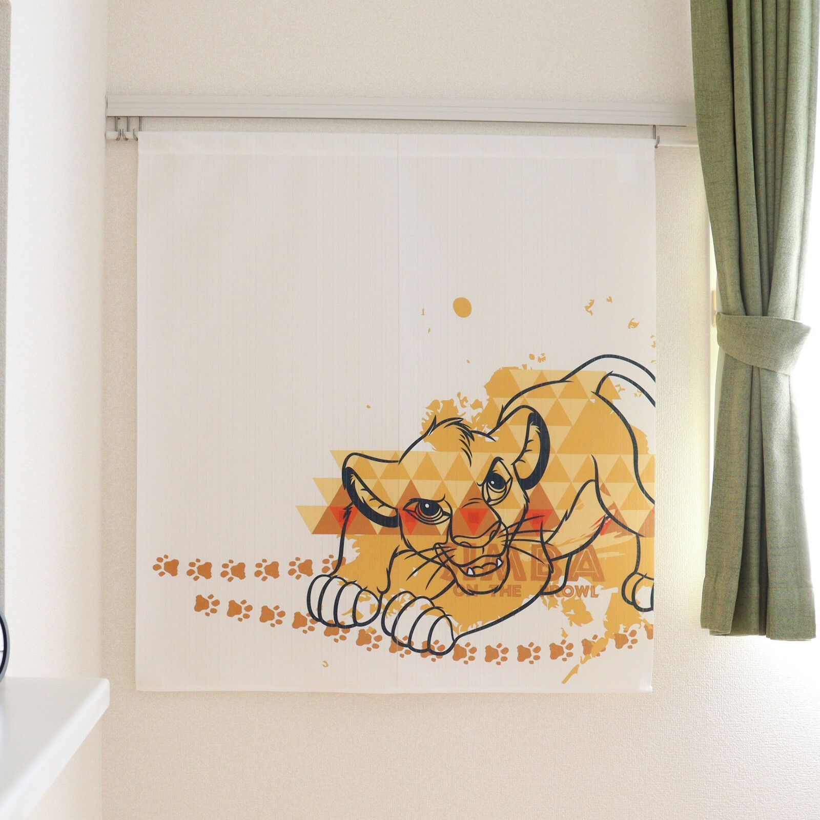 のれん 暖簾 目隠し 間仕切り ディズニー Disney ライオンキング