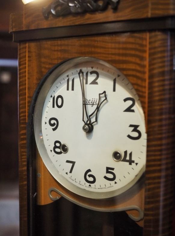 柱時計 Meiji 昭和レトロ柱時計 打刻しません 昭和前期 古録展 送料無料