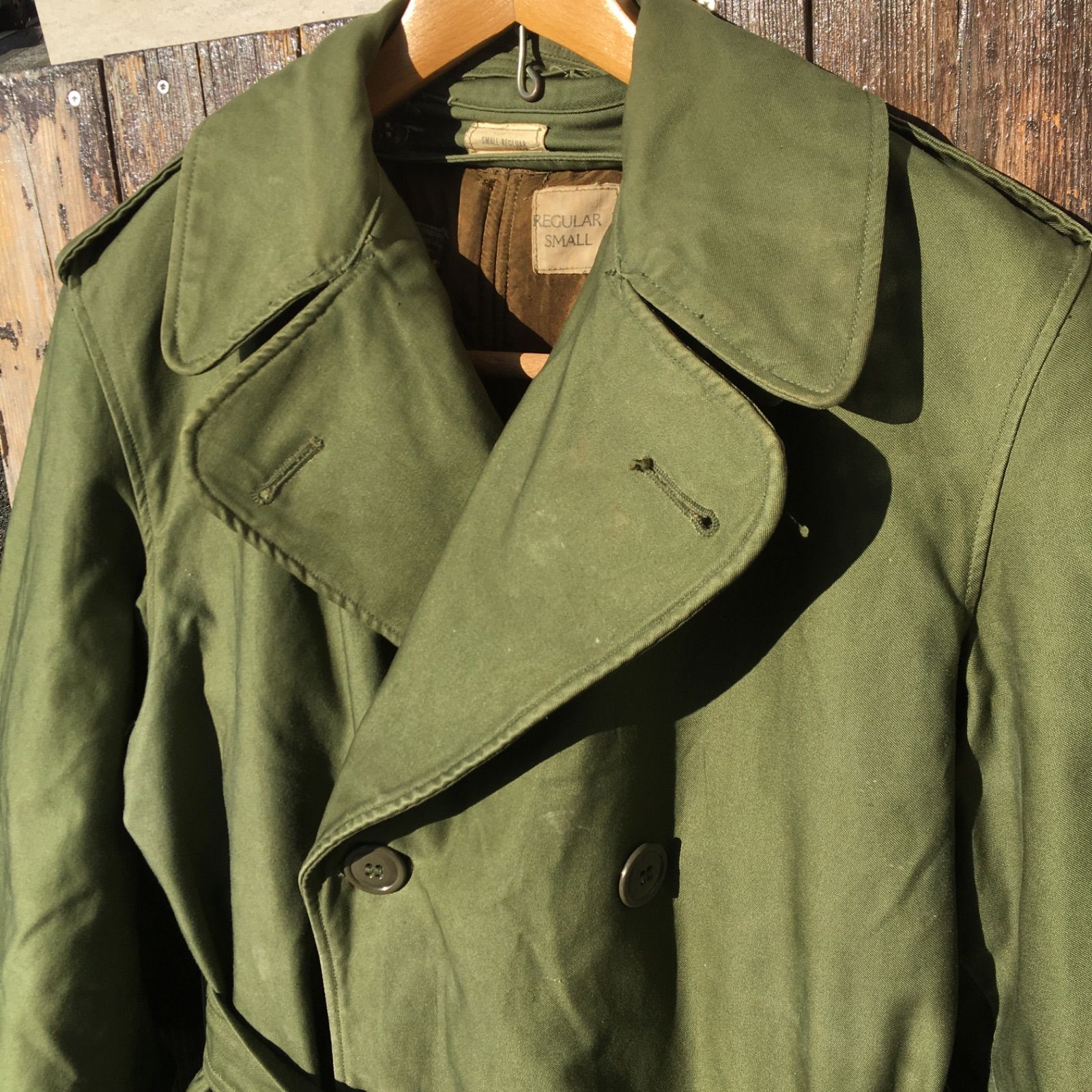 50's Vintage【US ARMY】ビンテージ 米軍 M-54 OVER COAT OG-107 アメリカ軍 オーバーコート トレンチコート  実物 ミリタリー オリジナル◇Size：US-S - メルカリ