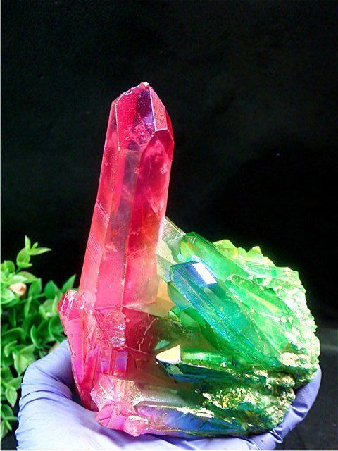 超綺麗アーカンソー産レインボーオーラクラスターB79U3/93U63D - メルカリ