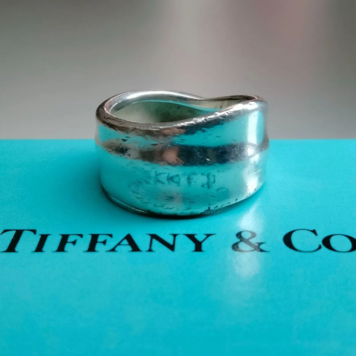 正規本店記載カードあり】希少 TIFFANY&Co. ティファニー リーフリング 