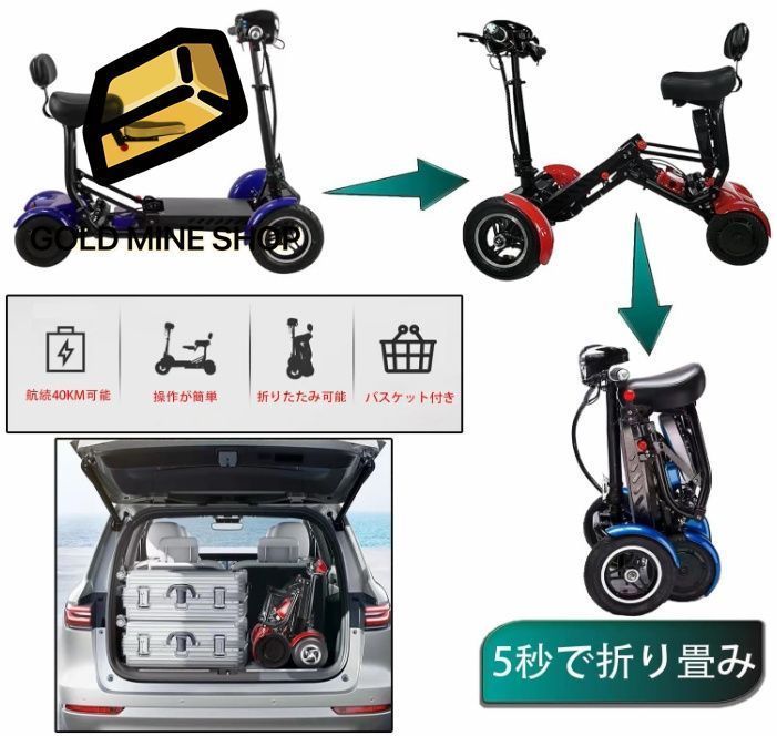 電動ミニカー 折り畳み