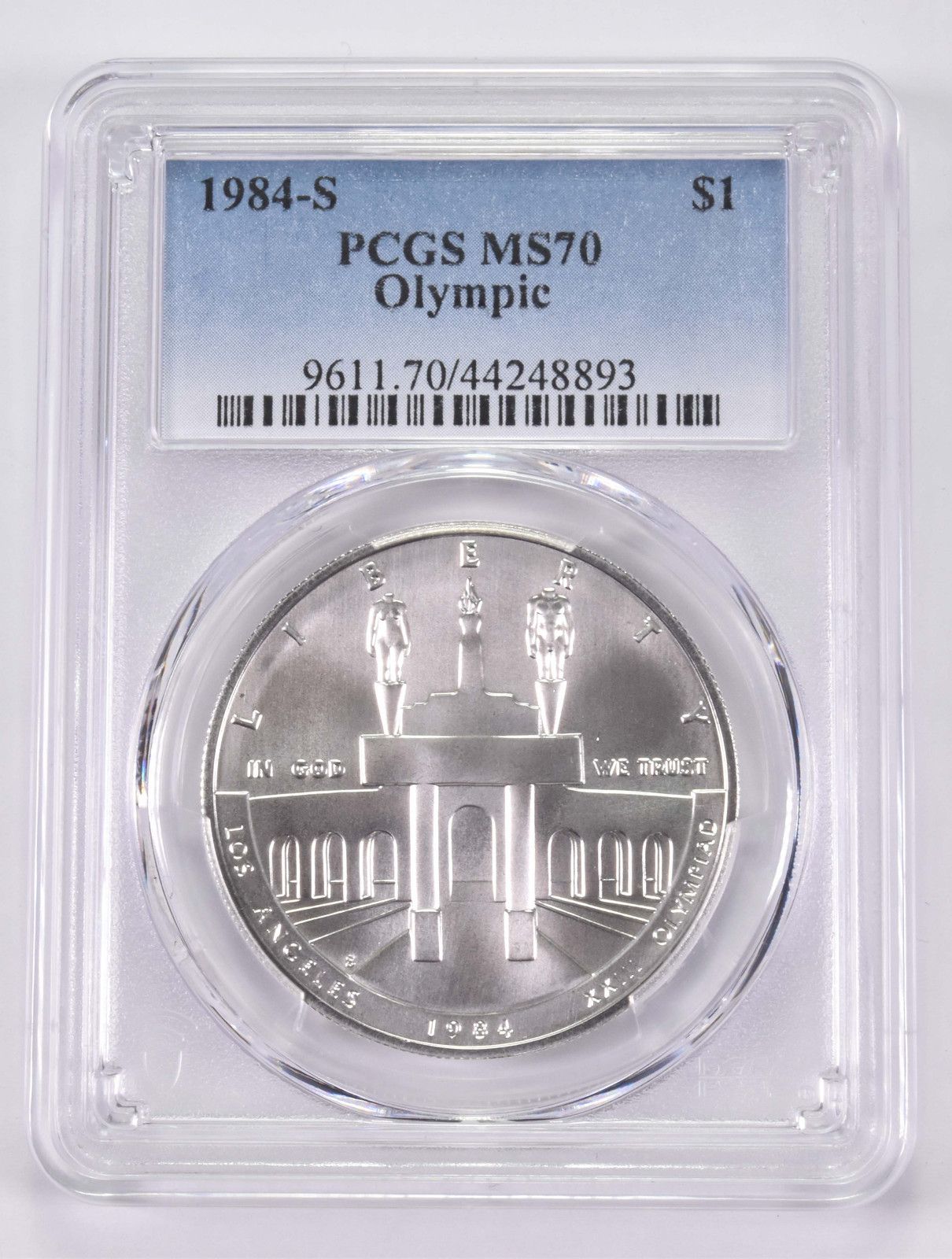 1984-S MS70 ロサンゼルスオリンピック記念銀貨 PCGS
