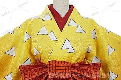 鬼滅の刃　我妻善逸　コスプレ　鬼殺隊　隊服　遊郭　着物 コスプレ衣装 鬼滅の刃 向き 我妻善逸 善子 吉原 遊郭編 着物 【M