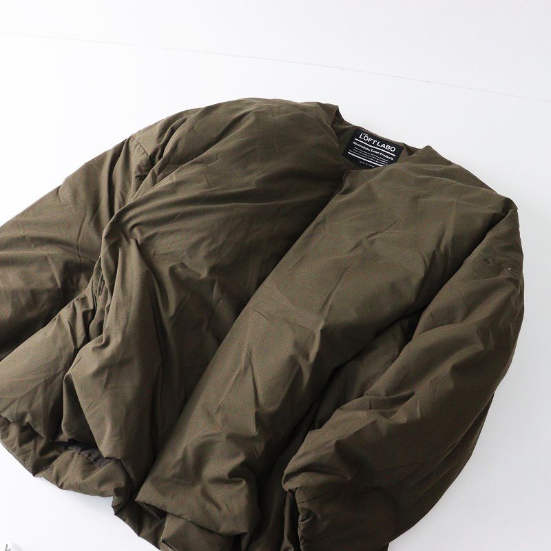 ロフトラボ The Loft Labo × KAWADA FEATHER ノーカラーオーバーダウン