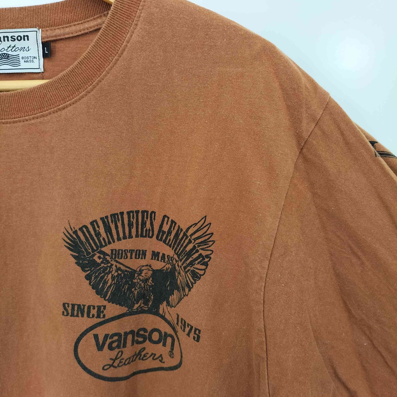 バンソン VANSON ロングスリーブTシャツ ロンT メンズ import：L