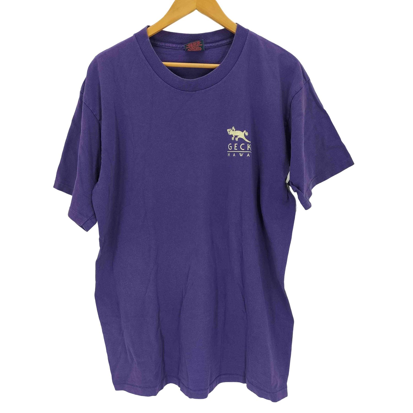 ユーズドフルギ USED古着 {{Gecko Hawaii}} USA製 シングルステッチ ロゴプリントTシャツ メンズ import：XL 