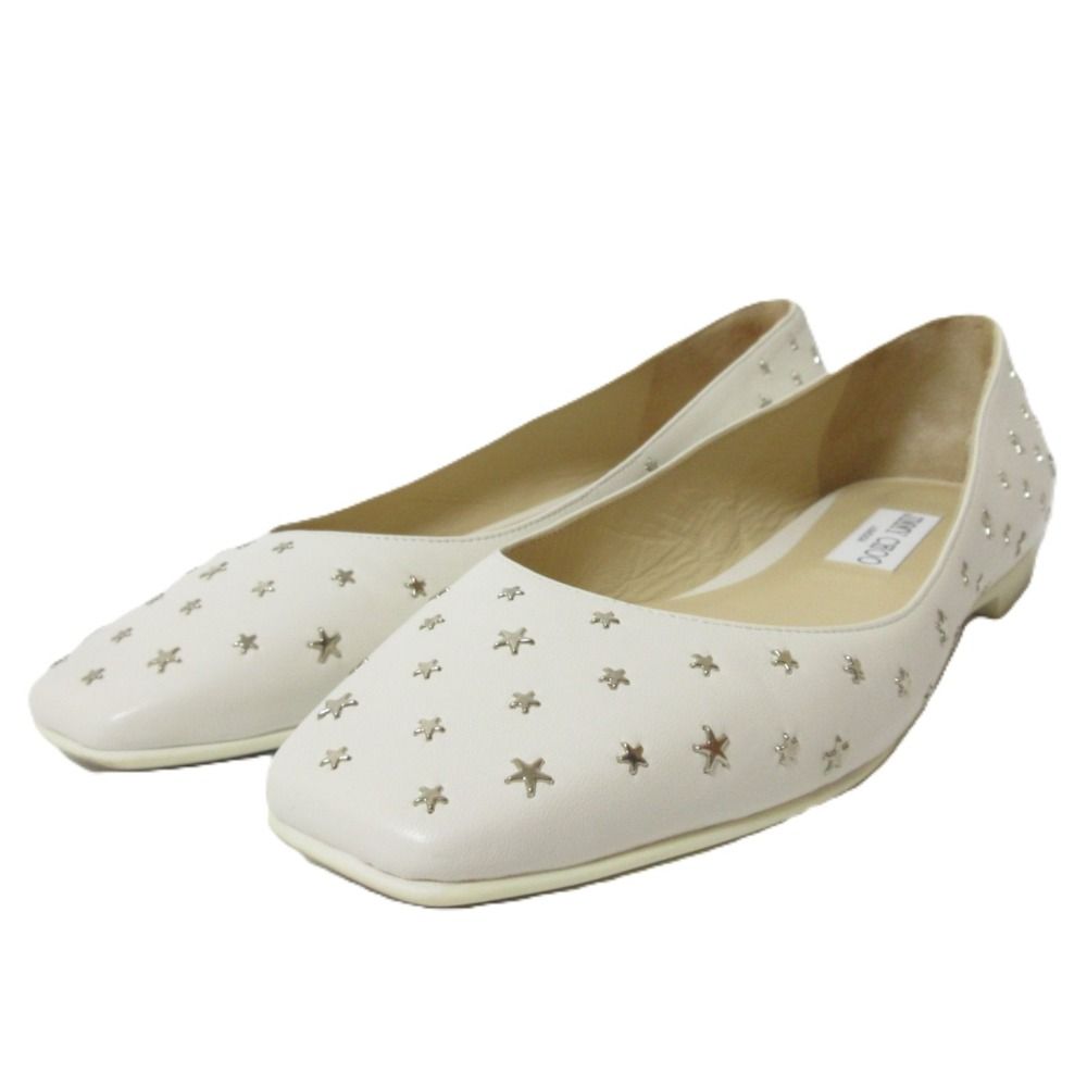 未使用 JIMMY CHOO ジミーチュウ レザー スタースタッズ JCロゴ