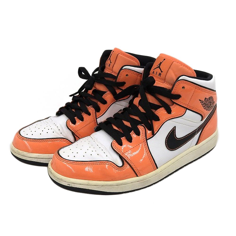 NIKE ナイキ Air Jordan 1 Mid SE Turf Orange スニーカー シューズ メンズ オレンジ×ホワイト 27.0 cm DD 6834-802 9 US