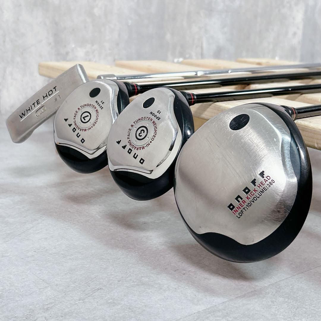 X715 オノフ プーマ他 メンズ ゴルフ クラブセット 12点 赤 カッコいい